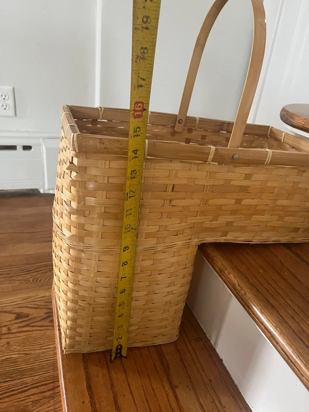 Woven Rattan Stair Basket - Picture 2 of 6